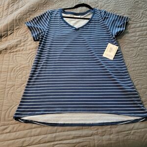 NWT Stripped‎ Christy V Neck Tee